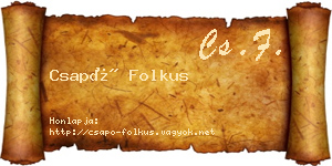 Csapó Folkus névjegykártya